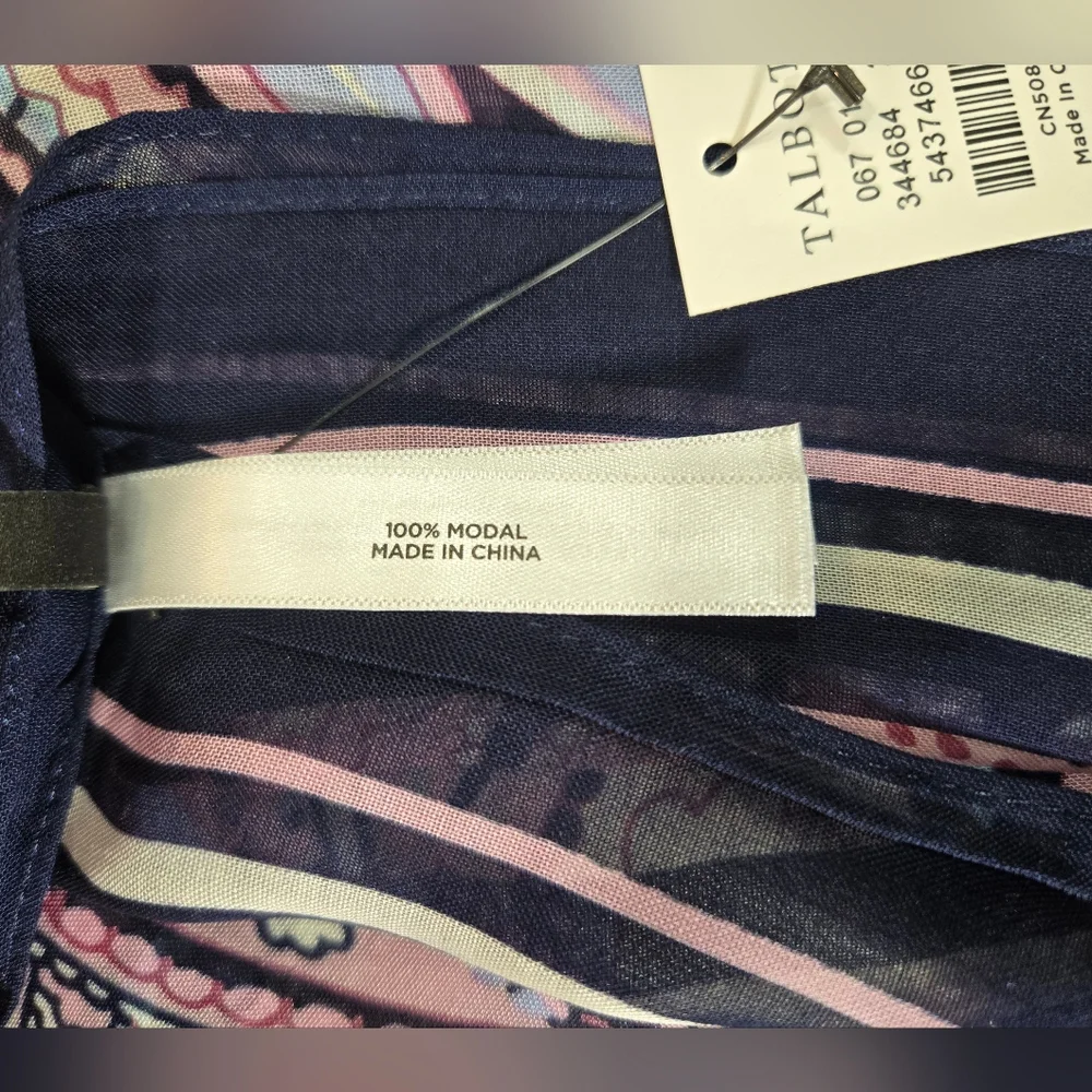 NWT Talbots Paisley Scarf 100% Modal